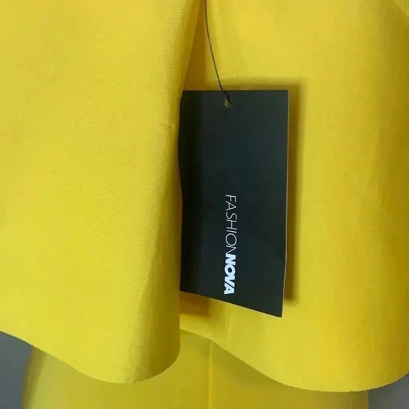 Fashion Nova | 'Miss You More' Mermaid Dress - Yellow - Picture 3 of 3